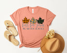 White Fall for Jesus graphic tee by Anchored Grace Boutique featuring religious text and fall-themed design on soft cotton fabric.