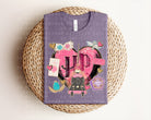 White HP Express Graphic Tee by Anchored Grace Boutique, featuring a stylish graphic design on soft cotton fabric.