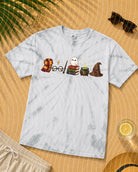 White HP Icons graphic tee by Anchored Grace Boutique featuring a casual, stylish design and the HP logo on the front.