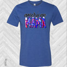 American Mama graphic tee by Anchored Grace Boutique featuring a stylish design on a casual cotton t-shirt.