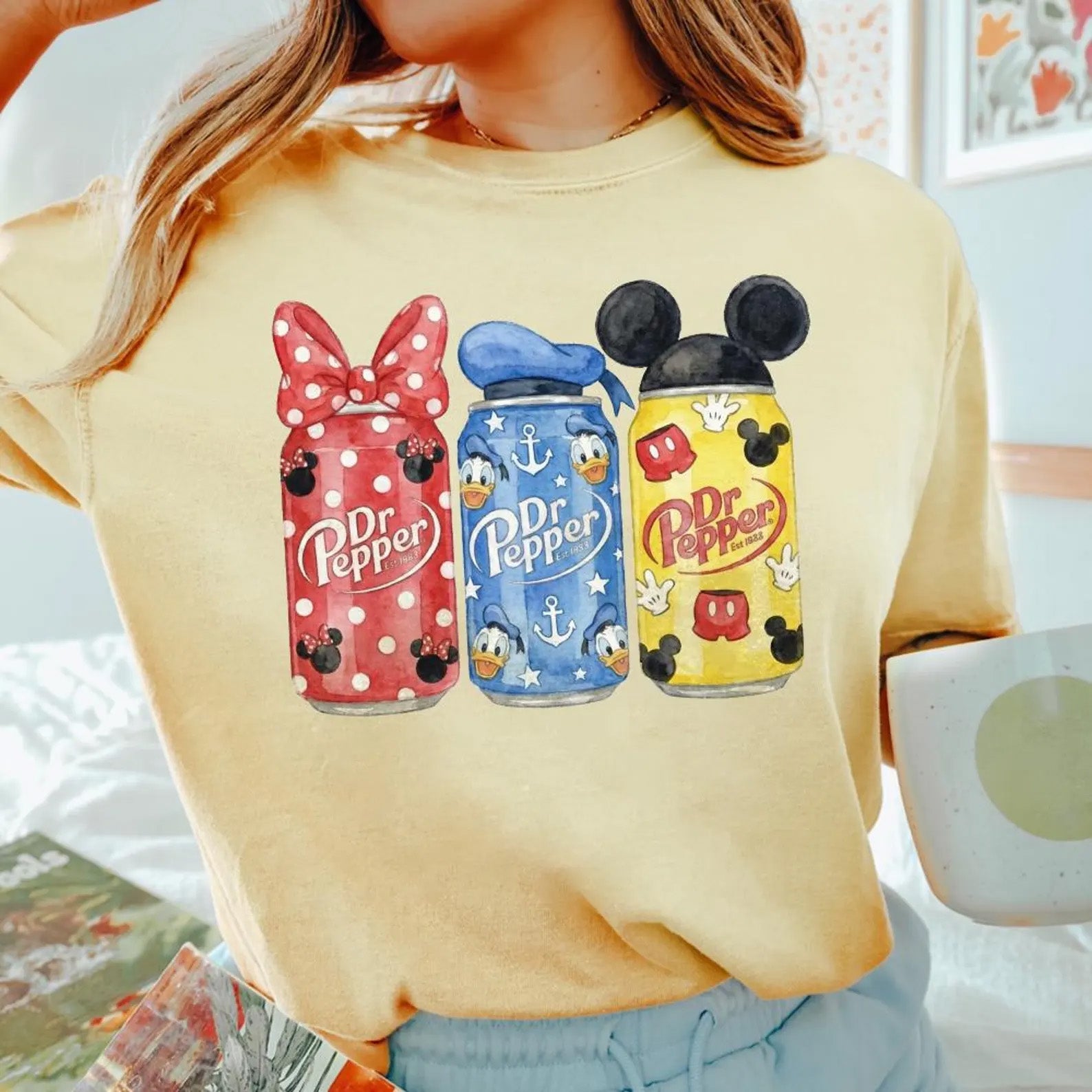 Dr Pepper Friends graphic tee by Anchored Grace Boutique featuring a playful design on a casual cotton t-shirt.