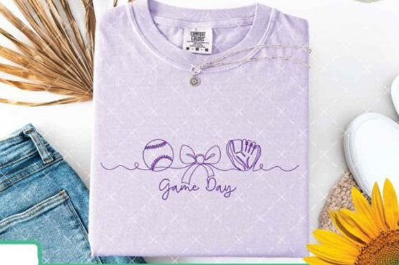 Game Day Baseball graphic tee by Anchored Grace Boutique featuring a stylish baseball-themed design on a casual graphic tee.