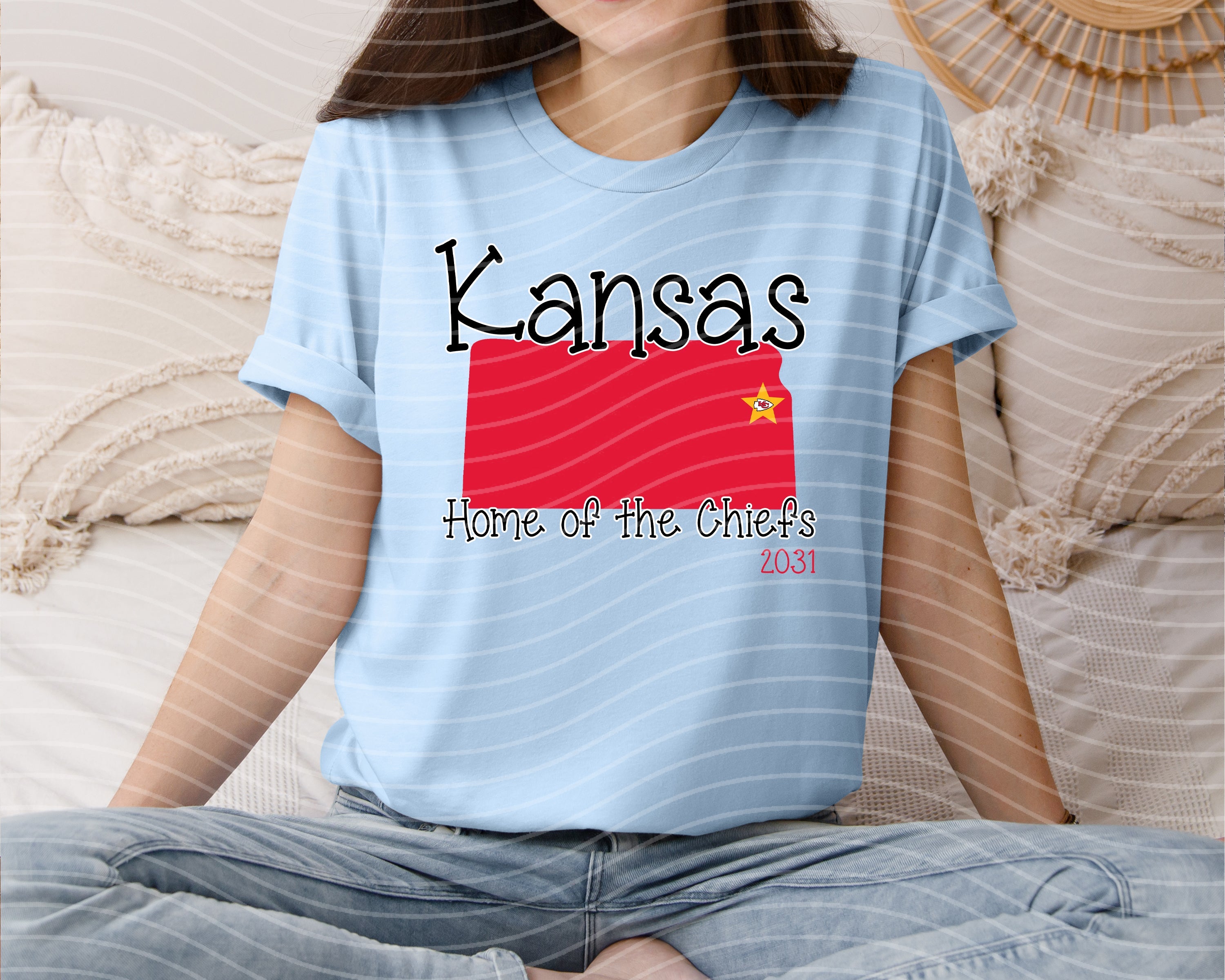 Anchored Grace Boutique Home of the Chiefs graphic tee, casual cotton T-shirt with Chiefs logo and stylish design.