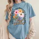Keep Growing graphic tee by Anchored Grace Boutique featuring a colorful, inspiring design on a casual cotton T-shirt.