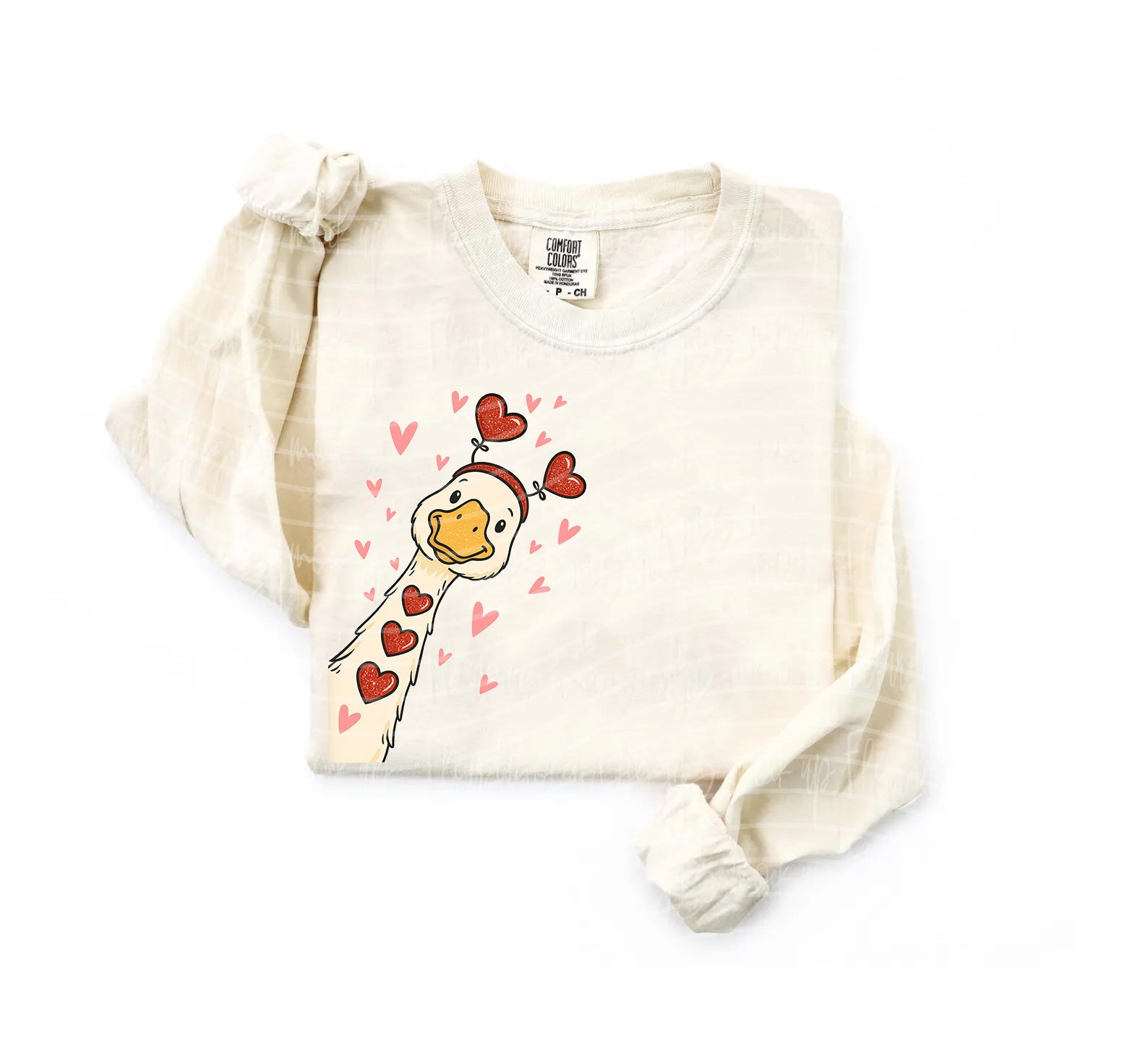 Love Goose graphic tee by Anchored Grace Boutique featuring a stylish goose illustration on a casual cotton t-shirt.