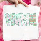 Mama Geometric Name Graphic Tee from Anchored Grace Boutique, soft cotton T-shirt with geometric design and personalized name print.