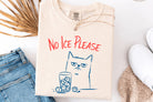 Black graphic tee by Anchored Grace Boutique featuring the "No Ice Please" design on the front.