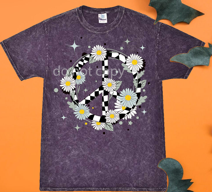 Retro peace graphic tee from Anchored Grace Boutique, featuring a vintage-inspired peace sign design on a casual cotton t-shirt.
