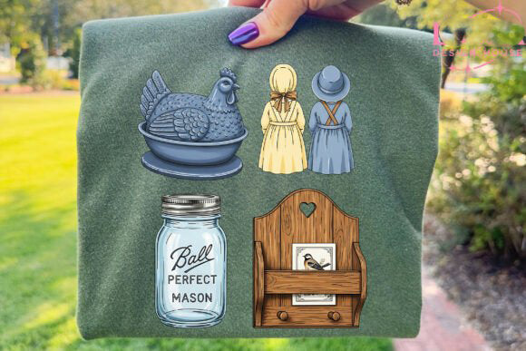 Vintage kitchen-themed graphic tee from Anchored Grace Boutique, showcasing retro-style culinary illustrations on soft fabric.