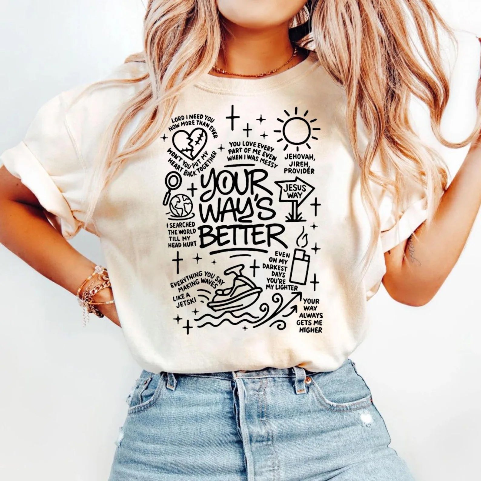 You Way's Better graphic tee by Anchored Grace Boutique featuring a stylish design on soft cotton fabric.