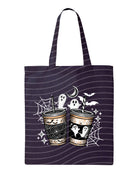 Spooky Coffee tote bag from Anchored Grace Boutique featuring a Halloween-themed design on a durable fabric tote.