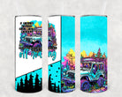 20 oz I Know Jesus Has the Wheel Skinny Tumbler by Anchored Grace Boutique, featuring a motivational design on a sleek stainless steel tumbler.
