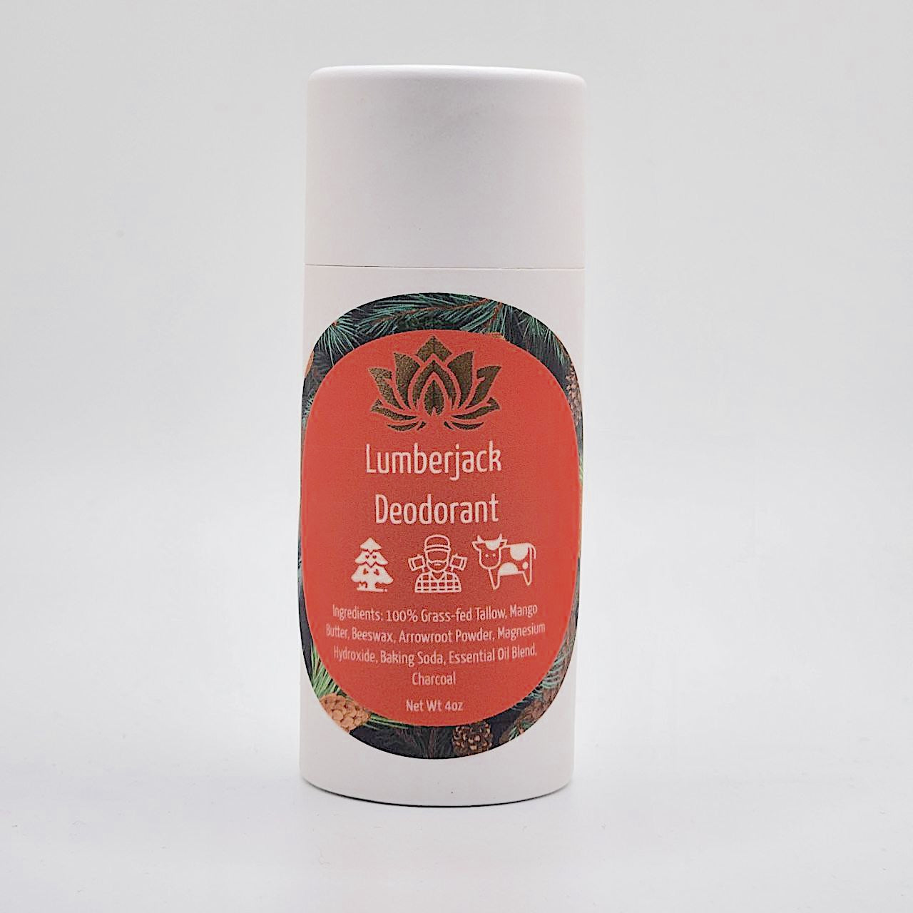 Ancient Health & Healings lavender-scented tallow deodorant stick with a fresh, feminine aroma in natural packaging.