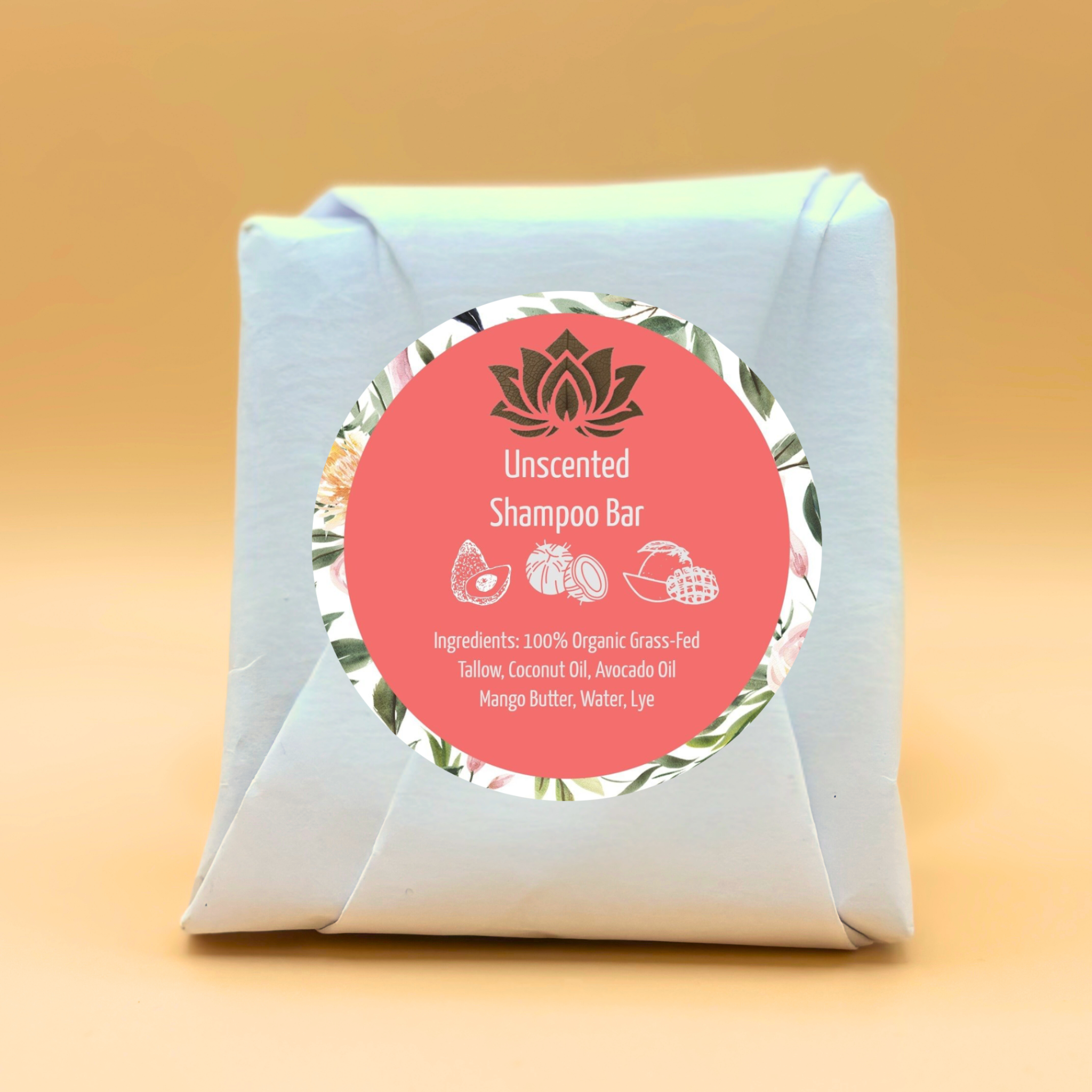 Ancient Health & Healings Tallow Shampoo Bar with summer citrus scent, natural hair care shampoo bar for cleansing and nourishing hair.