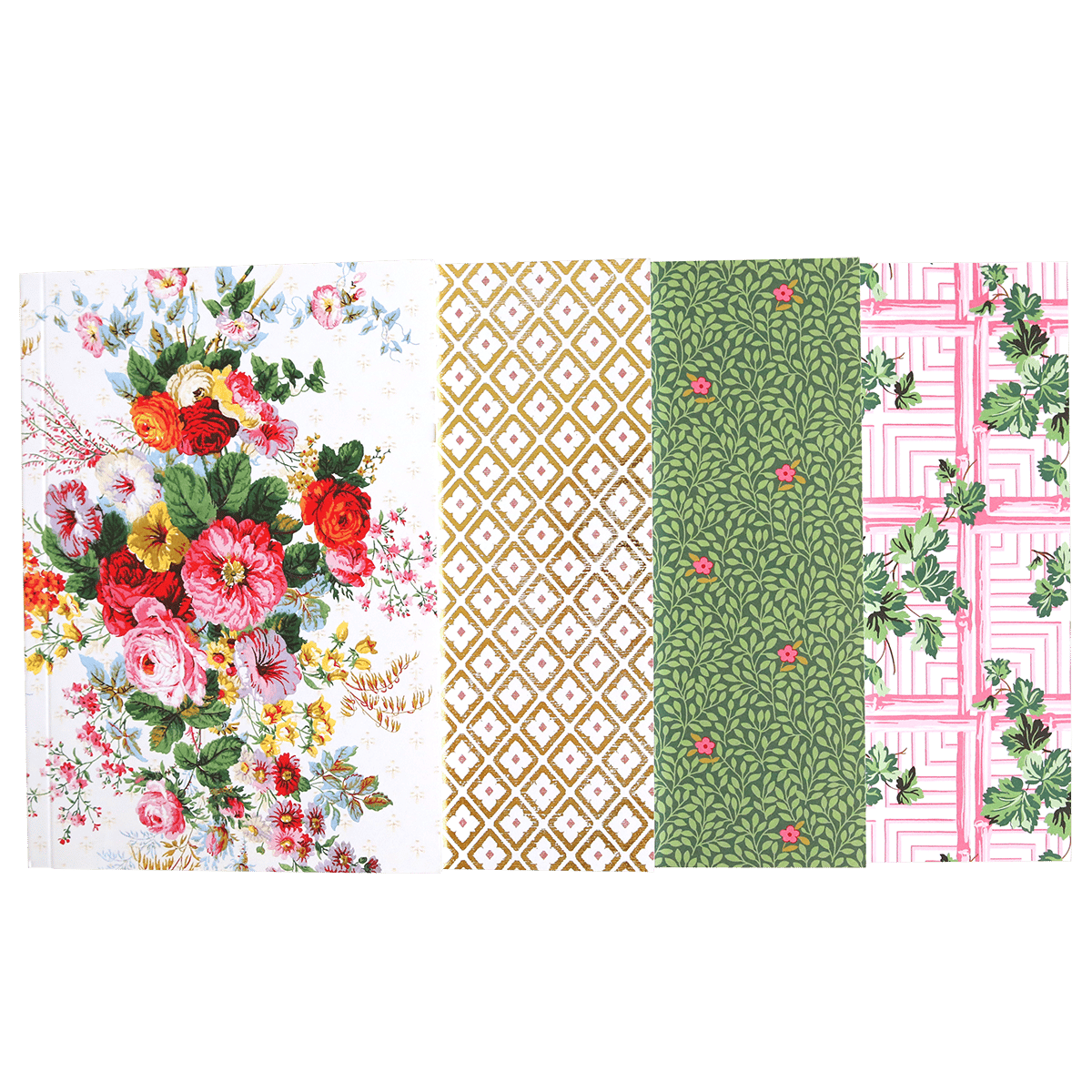 Set of three Annalise Floral notebooks by Anna Griffin Inc. featuring elegant floral covers and ruled pages.