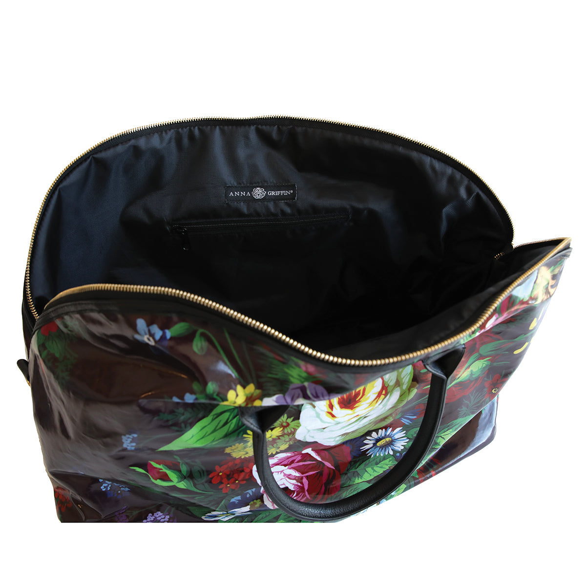 Astrid Duffle Bag by Anna Griffin Inc. in durable fabric with leather accents, featuring spacious interior and stylish design.