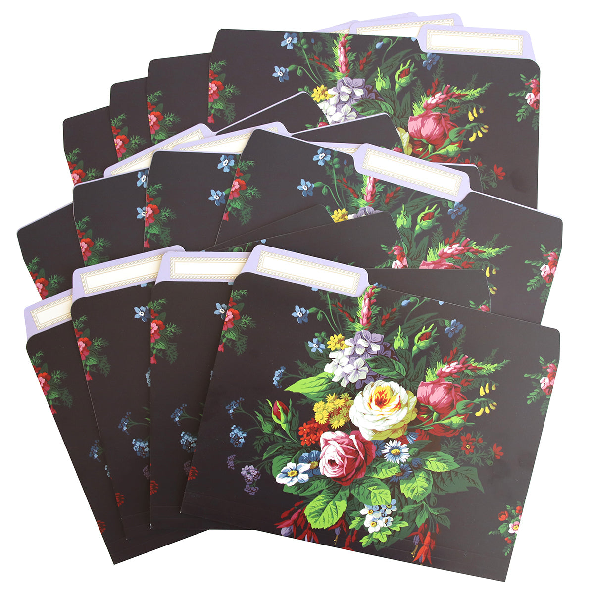 Astrid floral file folders by Anna Griffin Inc., featuring colorful floral designs and sturdy paper construction for organization.