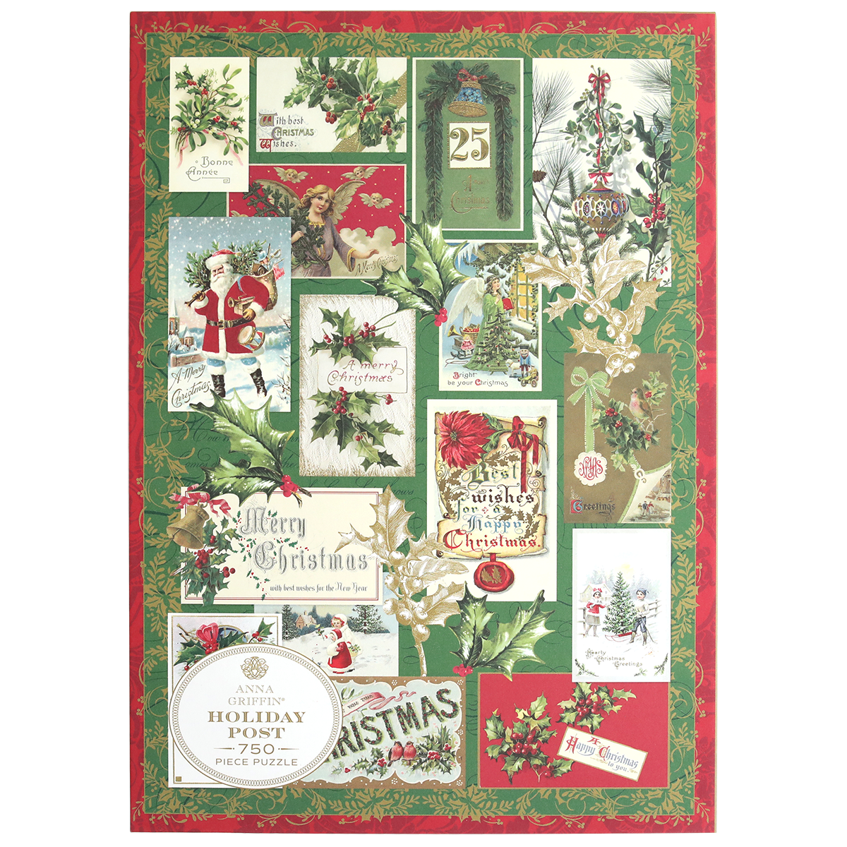 Christmas Post jigsaw puzzle by Anna Griffin Inc. featuring festive holiday postal images and vibrant seasonal artwork.