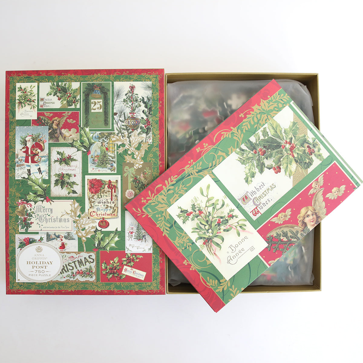 Christmas Post jigsaw puzzle by Anna Griffin Inc., featuring festive holiday postage and decorative design elements.