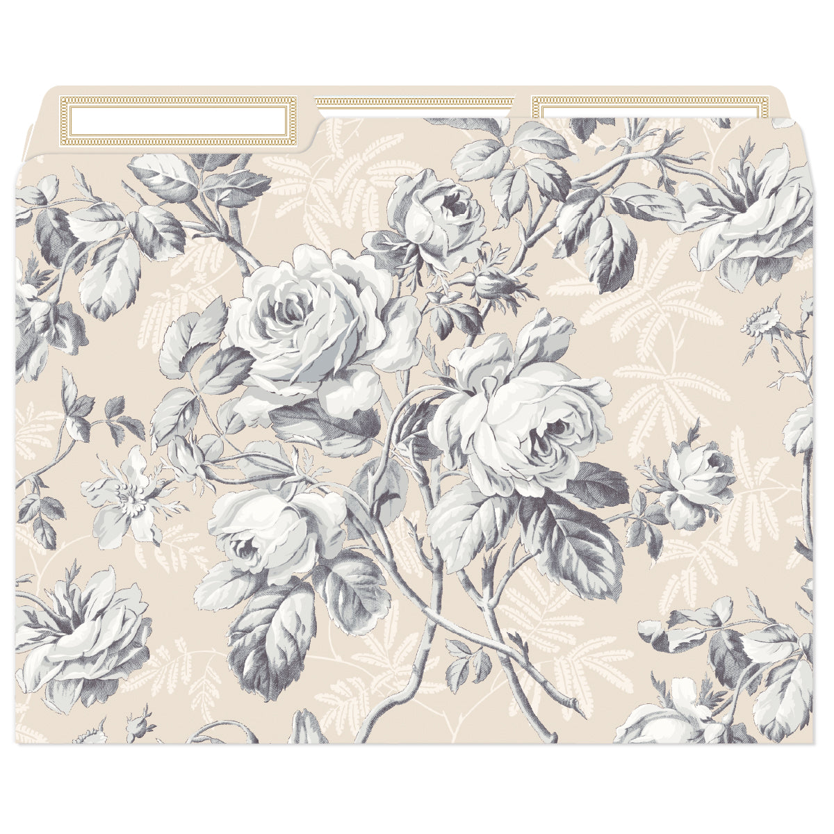 Faded Rose file folders by Anna Griffin Inc. with elegant floral design for organizing documents in a stylish office setting