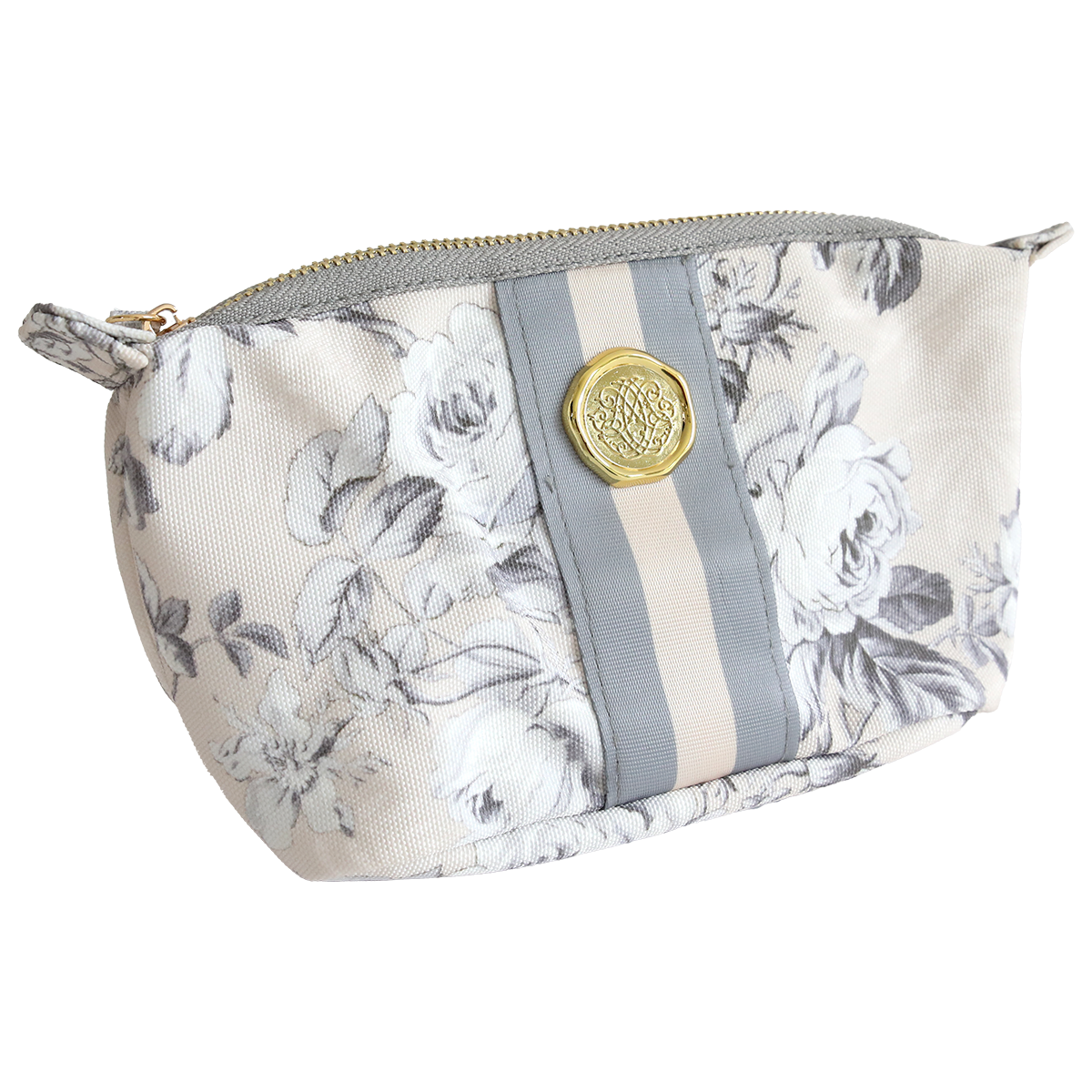 Faded Rose small cosmetic bag by Anna Griffin Inc. featuring a floral pattern and zipper closure, ideal for storing beauty essentials.