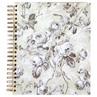 Faded Rose Spiral Notebook by Anna Griffin Inc. with floral cover design and silver spiral binding.