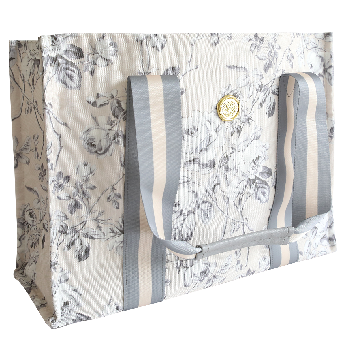 Faded rose tote bag by Anna Griffin Inc. with floral design, sturdy handles, and spacious interior, perfect for everyday use.