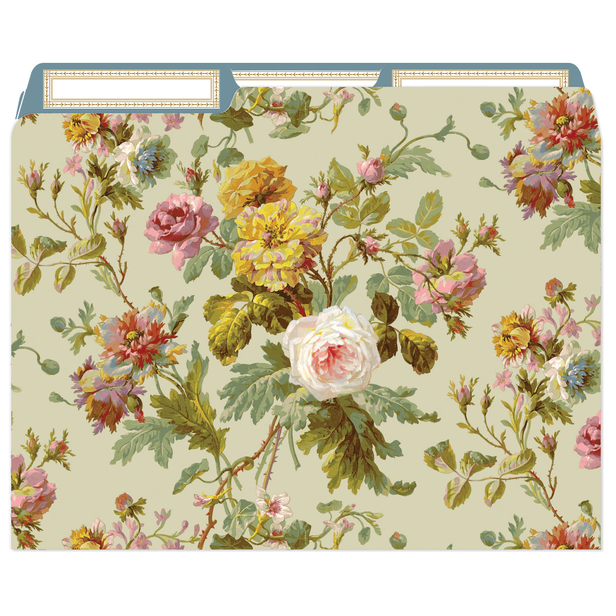 Anna Griffin Inc. Francesca File Folders with elegant floral design, ideal for organizing documents in stylish office storage.