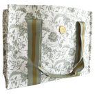 Green climbing rose tote bag by Anna Griffin Inc. featuring floral design and sturdy handles, ideal for everyday use.