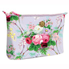 Large Lillian cosmetic bag by Anna Griffin Inc. in soft fabric with floral pattern and zipper closure.