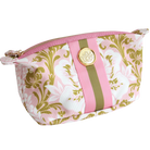 Pink damask small cosmetic bag by Anna Griffin Inc. featuring elegant floral pattern and compact design for travel or everyday use.
