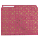 Pink file folders by Anna Griffin Inc. with decorative designs, ideal for organizing documents and office supplies.