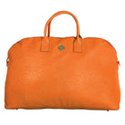 Tangerine orange duffle bag by Anna Griffin Inc. with sturdy handles and spacious interior for travel or gym use.