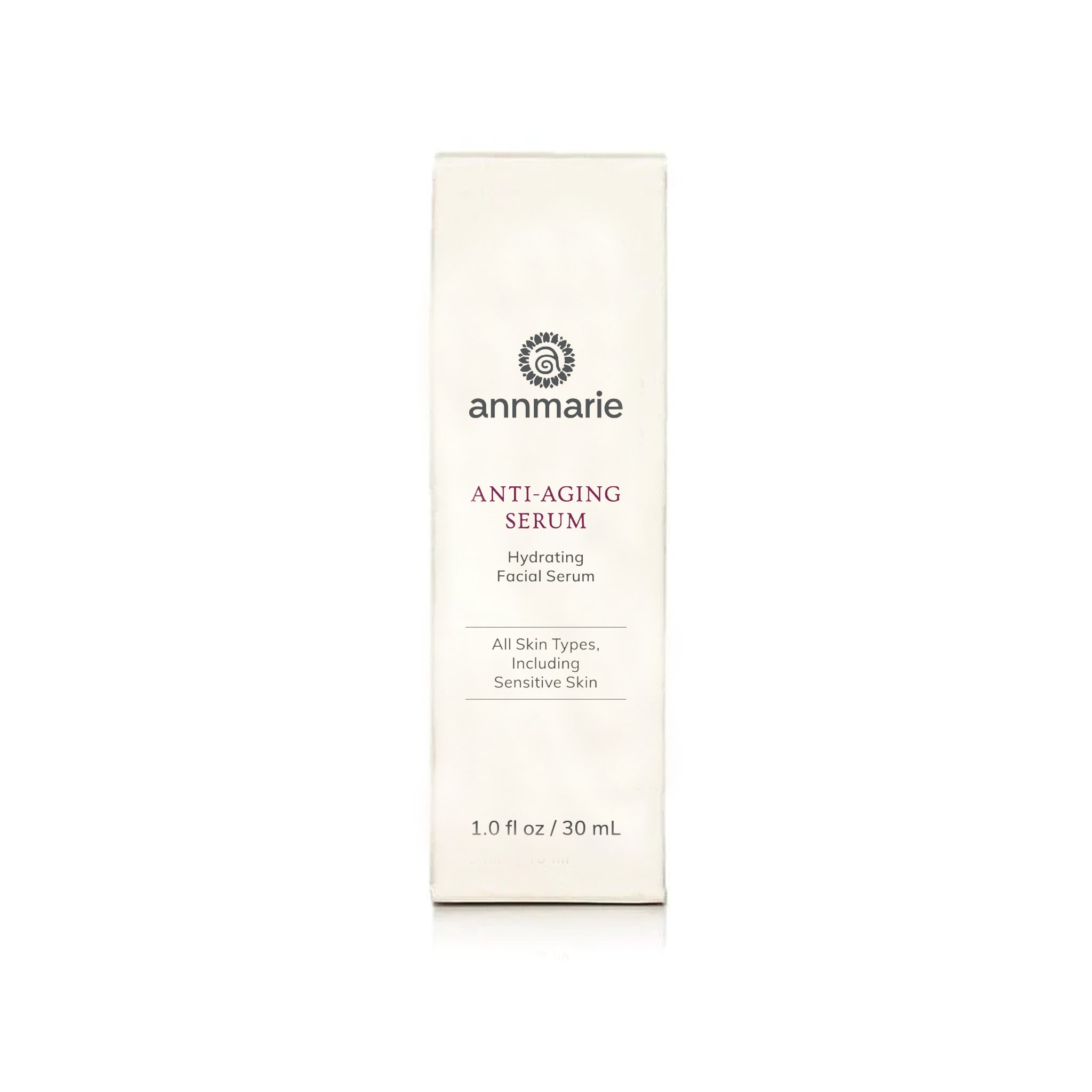 Annmarie Skin Care Anti-Aging Serum 30ml bottle with dropper, designed to reduce wrinkles and promote youthful skin.