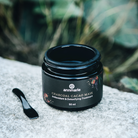 Charcoal cacao mask in 50ml jar by Annmarie Skin Care, featuring a dark, creamy facial mask with natural ingredients.