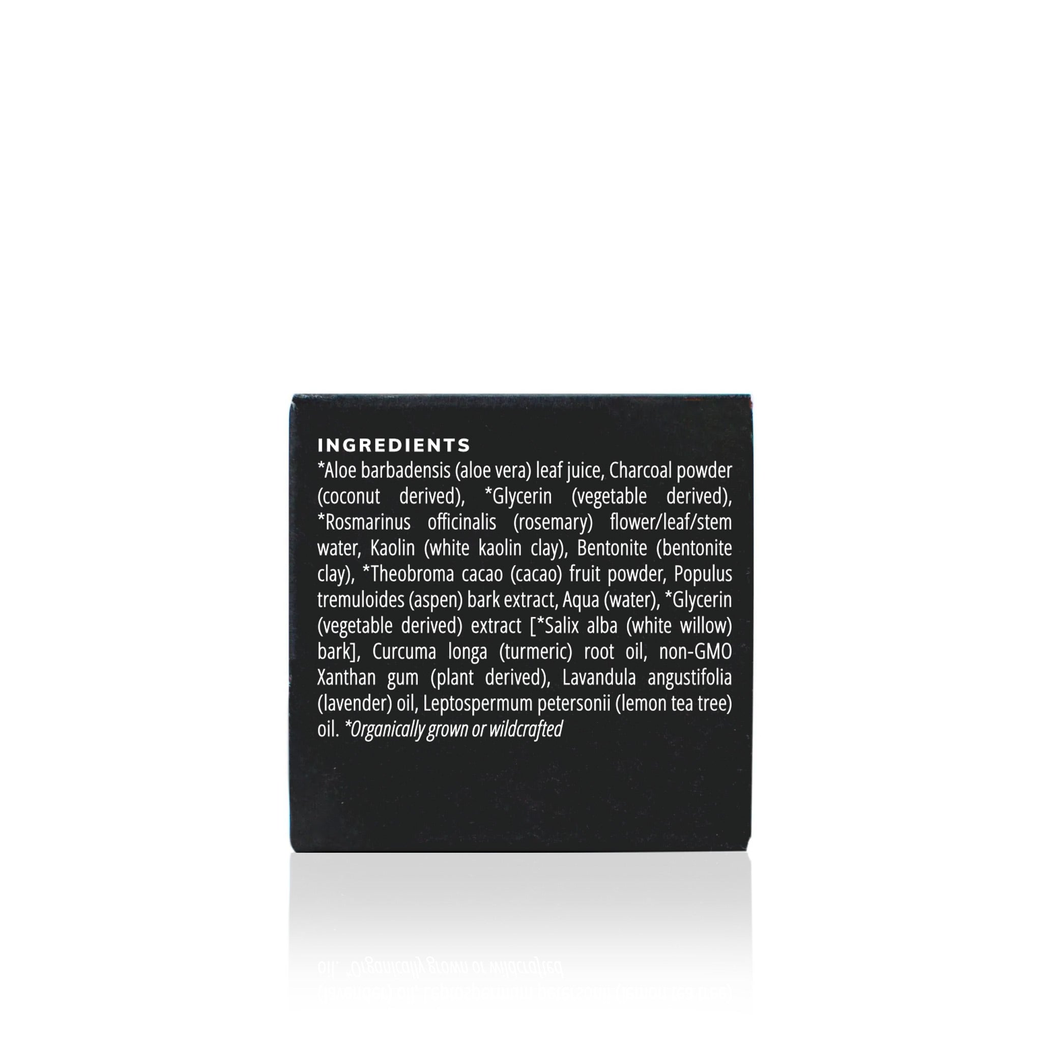 Charcoal cacao mask by Annmarie Skin Care in a 50ml jar, featuring a dark, creamy facial mask with natural ingredients.