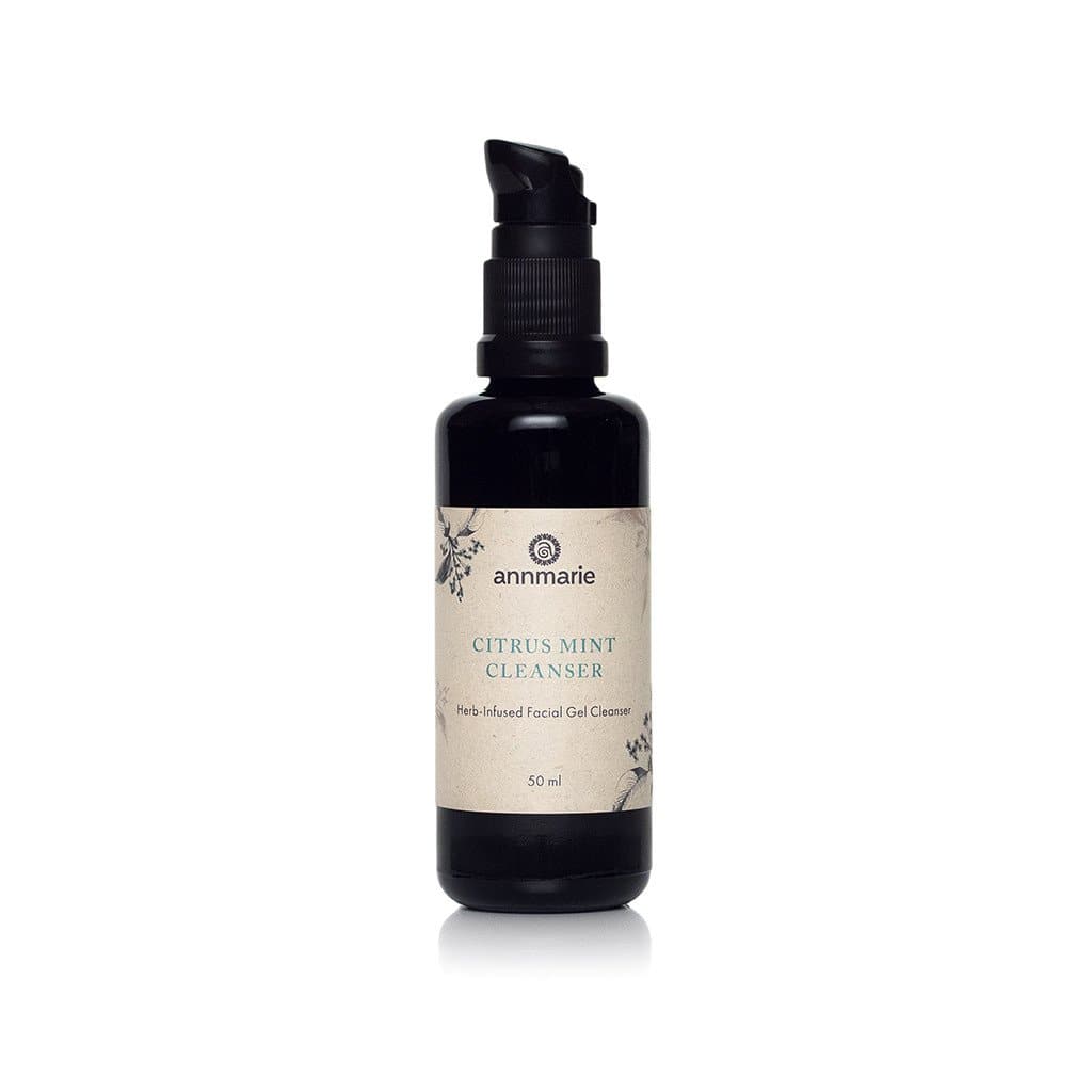Bottle of Annmarie Skin Care Citrus Mint Cleanser in 50ml size, featuring a clear container with a citrus and mint label.