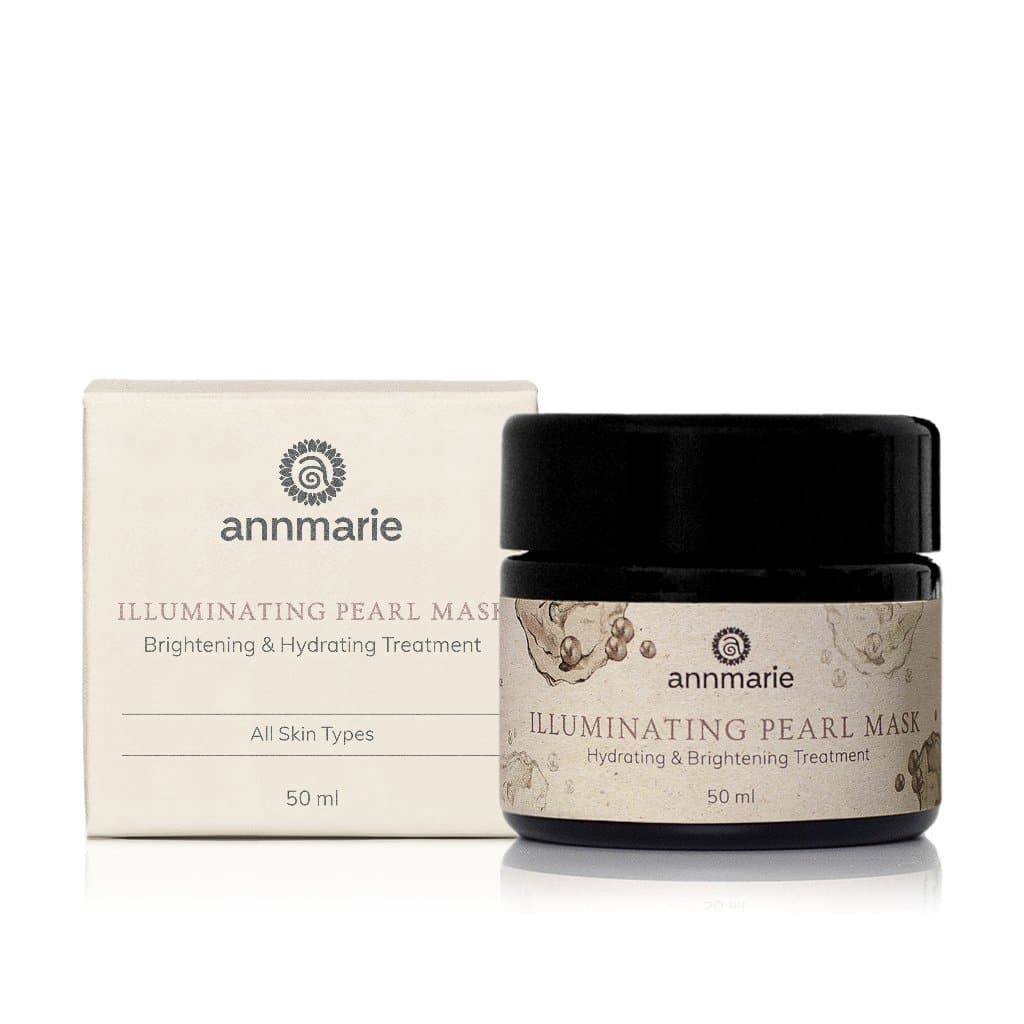 Annmarie Skin Care Illuminating Pearl Mask, hydrating and brightening treatment in a 50ml jar, calming skincare product.
