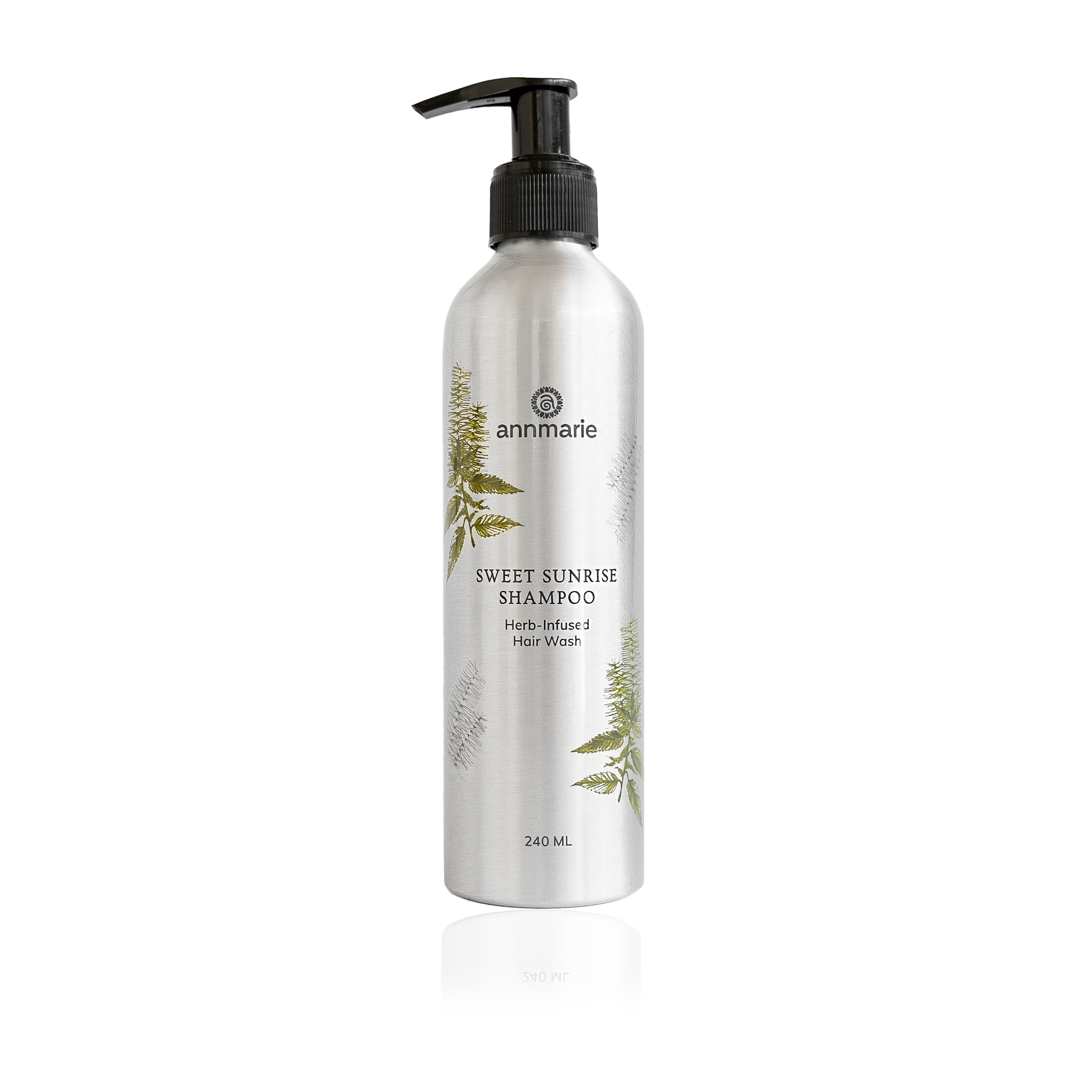 Bottle of Annmarie Skin Care Sweet Sunrise Shampoo in 240ml size with natural ingredients and vibrant packaging.