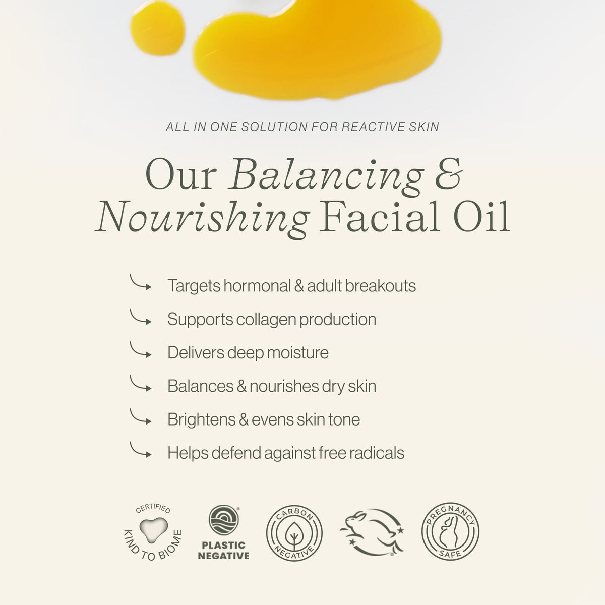 Apoterra Sea Berry Balancing Facial Oil bottle with dropper, showcasing natural ingredients and skincare benefits.