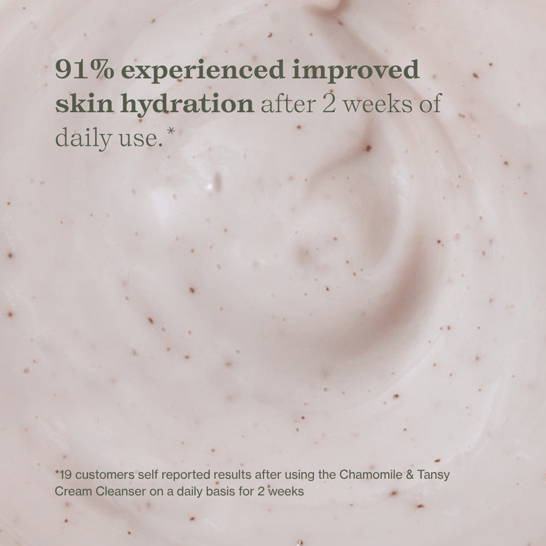 Apoterra Chamomile & Tansy Hydrating Cream Cleanser soap with chamomile and tansy, showing a soothing, natural skincare product.