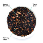 August Uncommon Tea The Library Malty Black Tea in a 15-cup bag, featuring rich, dark black tea leaves in a resealable package.