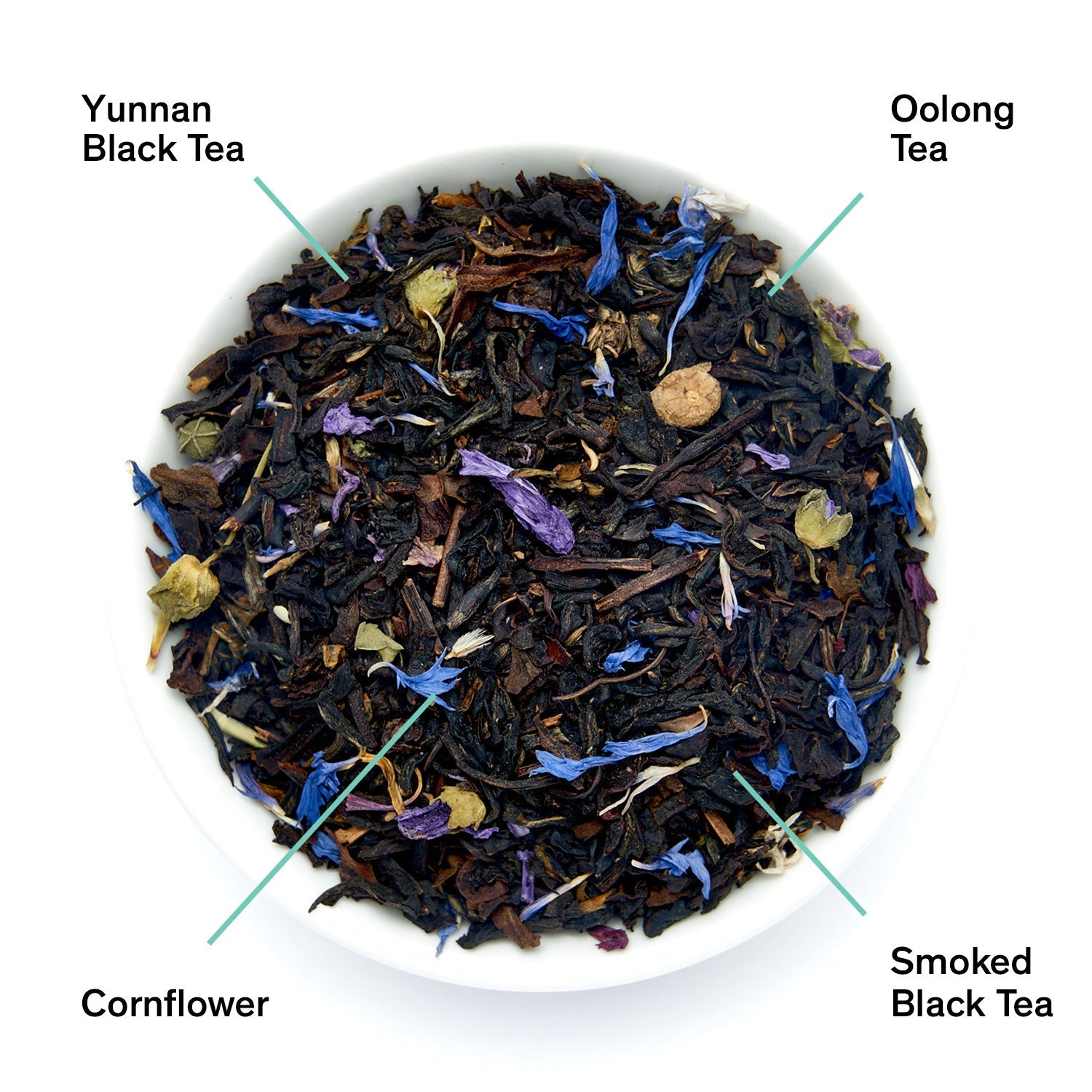 Black metallic tin of August Uncommon Tea Violet Elderberry Black Tea, a black tea beverage in a sleek, violet-colored container.