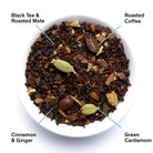 August Uncommon Tea Dirty Chai tin featuring spicy black chai tea blended with coffee in a 28-cup container.