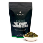 Neon Forest Apple Chamomile Green Tea bag from August Uncommon Tea, green tea with apple and chamomile flavors in a 15-cup bag