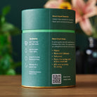 Essentials Bright Green Green Tea by August Uncommon Tea, 15 tea bags, vibrant green tea leaves in a tea bag.
