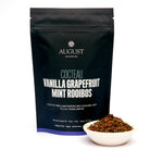 Cocteau Vanilla Grapefruit Mint Rooibos Tea by August Uncommon Tea, caffeine-free herbal tea in a 15-cup bag.