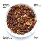 Herbal tea bag of August Uncommon Tea's Daybreak Sweet Roasted Coffee Alternative, caffeine-free beverage in a 15-cup bag.