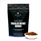 Silent Night Chocolate Nutmeg Rooibos herbal tea bag by August Uncommon Tea, featuring a cozy, caffeine-free tea blend.