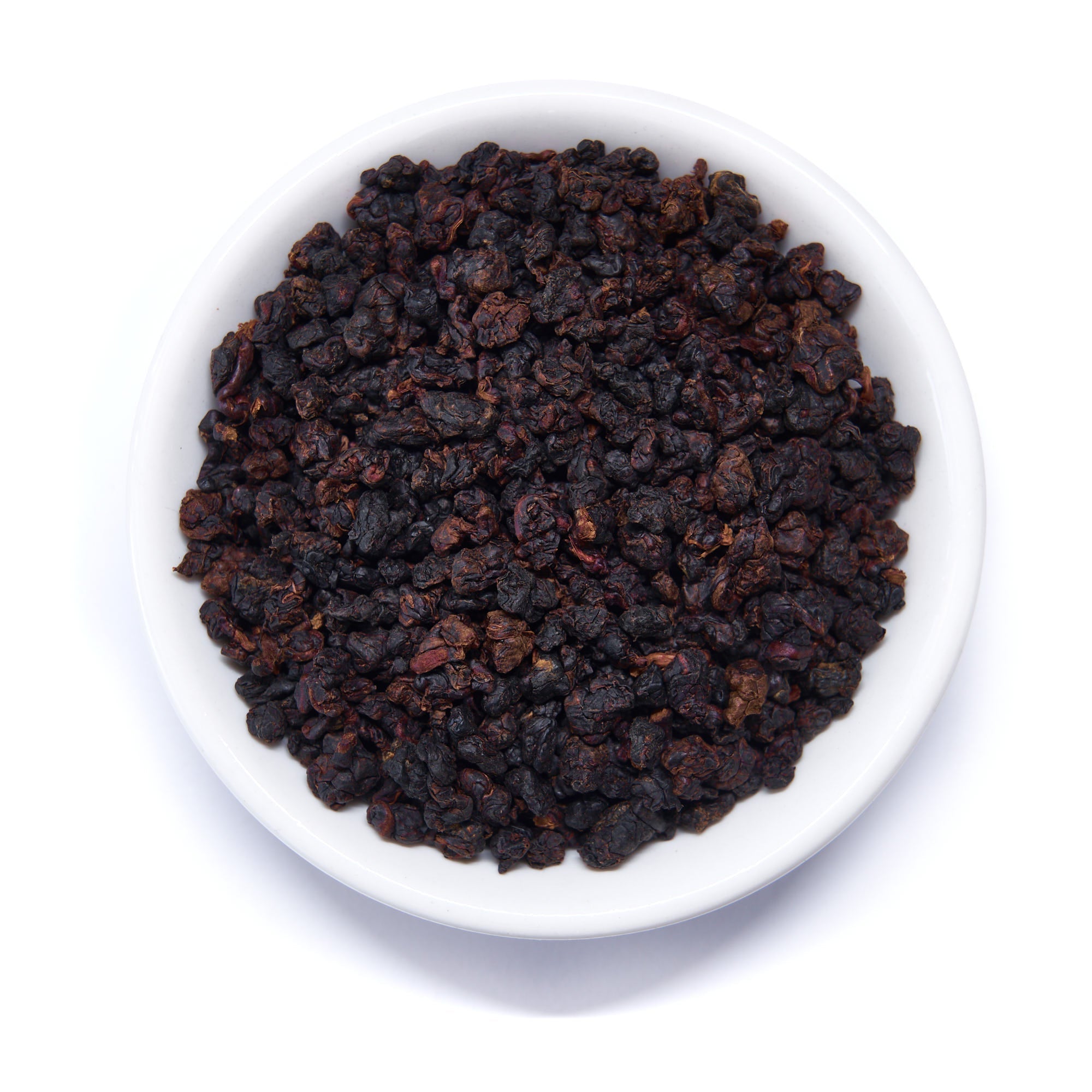 Black Pearl Taiwanese Dark Roasted Oolong Tea from August Uncommon Tea in a 150g tin, showcasing dark roasted tea leaves.